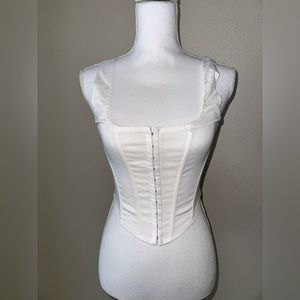 Honeybum Corset White Top - Size M
